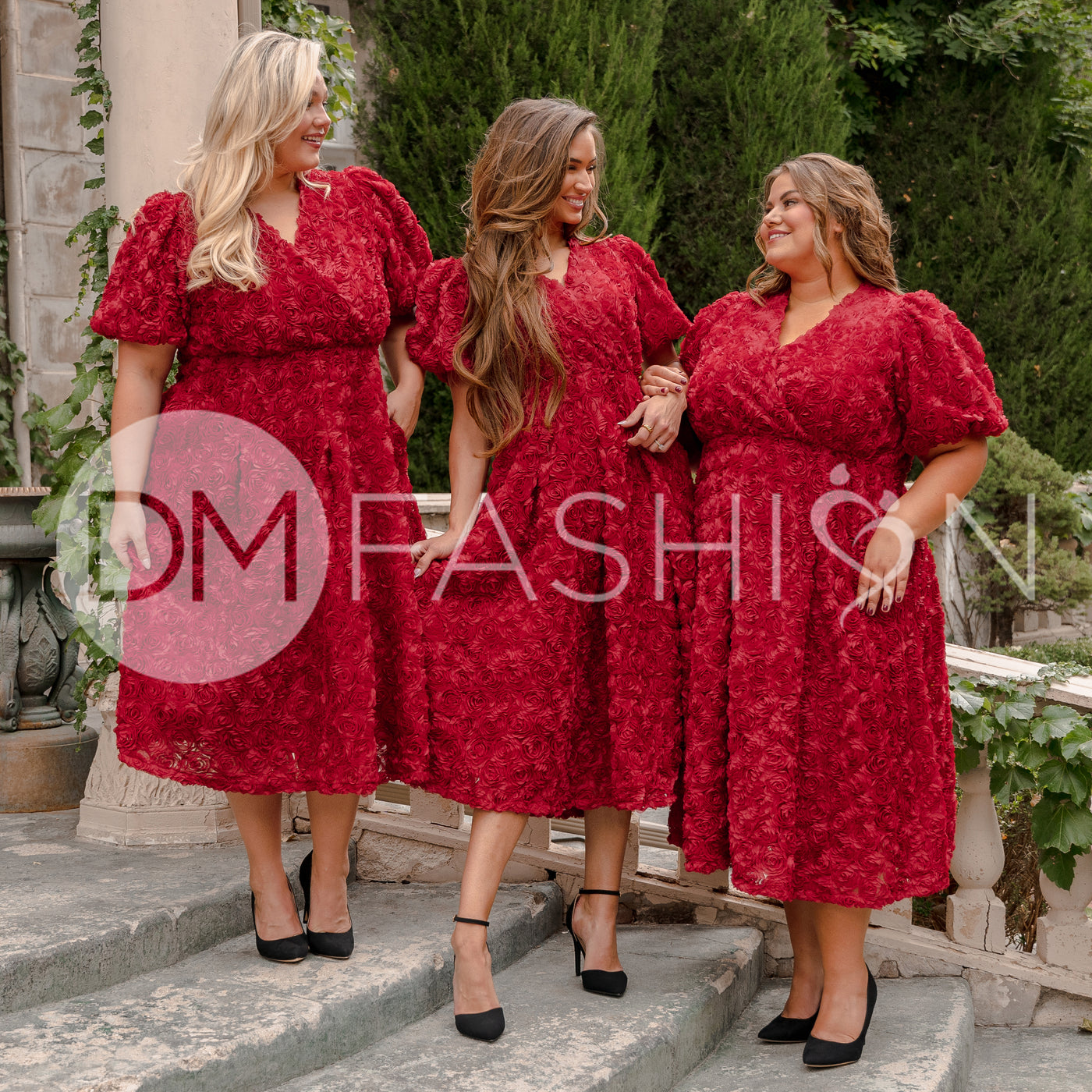 Briar Rose Red Midi Dress - DM EXCLUSIVE