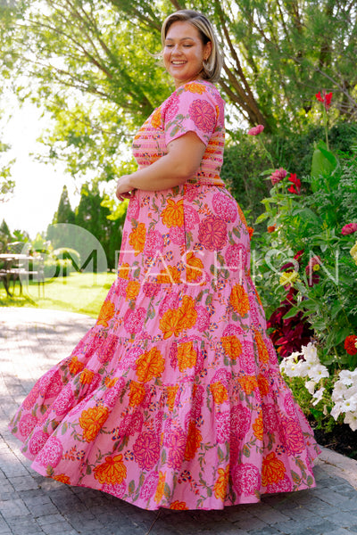 Jaelyn Pink Floral - DM Exclusive - Maternity Friendly