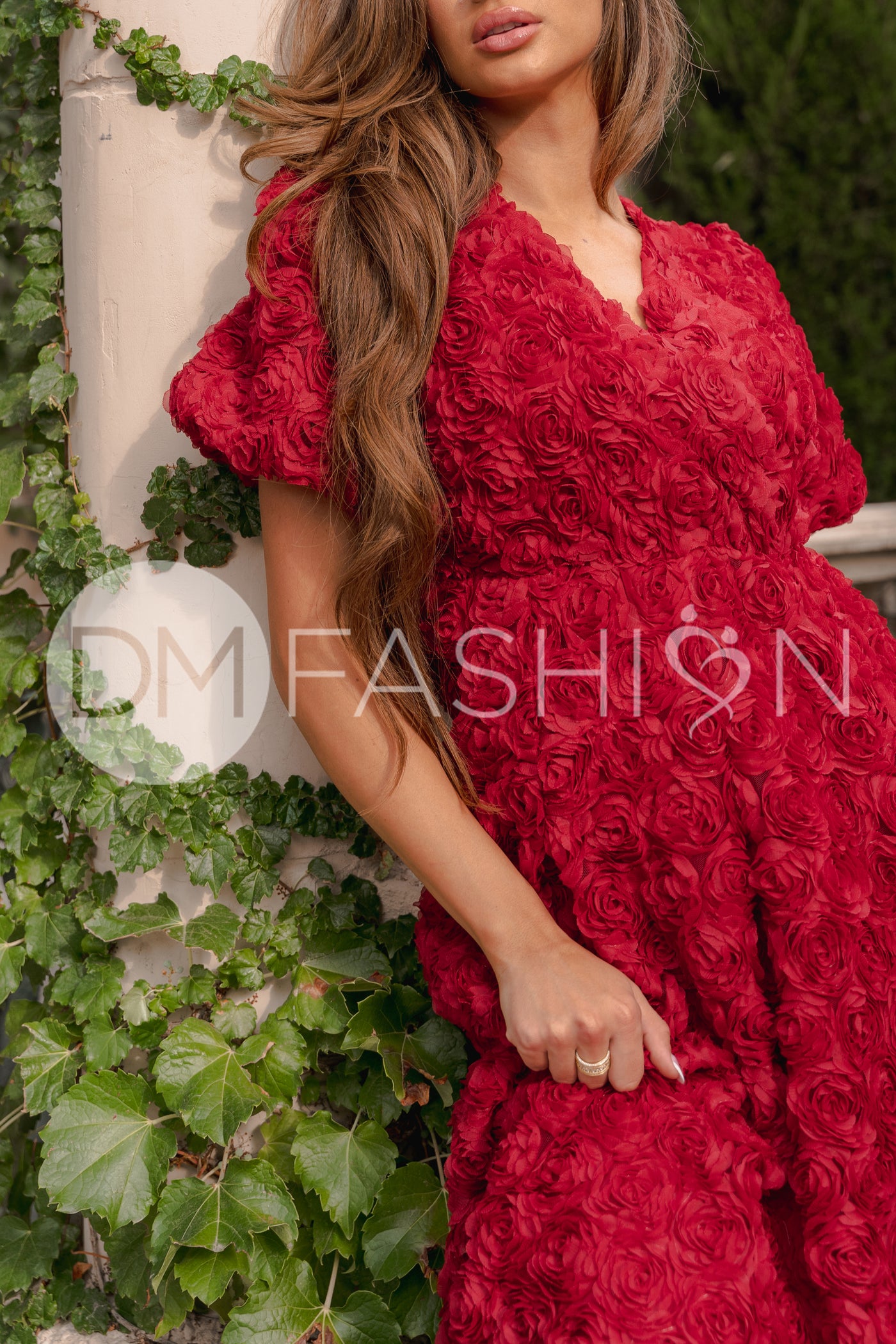 Briar Rose Red Midi Dress - DM EXCLUSIVE