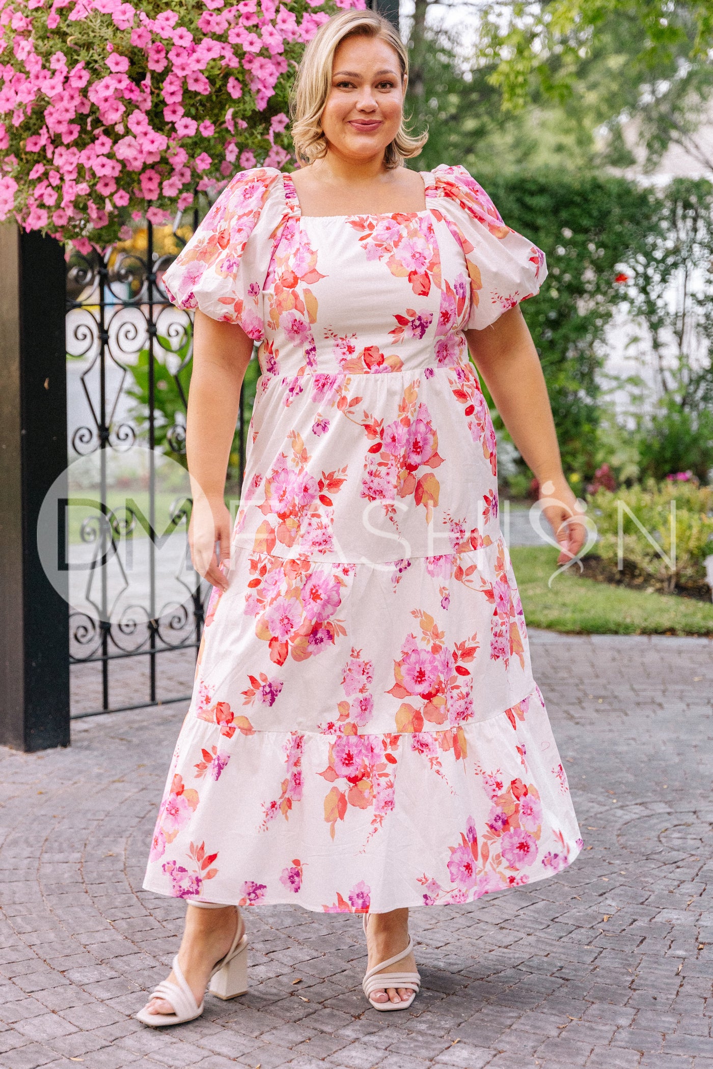 Cassidy Hot Pink Floral Dress - DM Exclusive - Maternity Friendly - Restocked