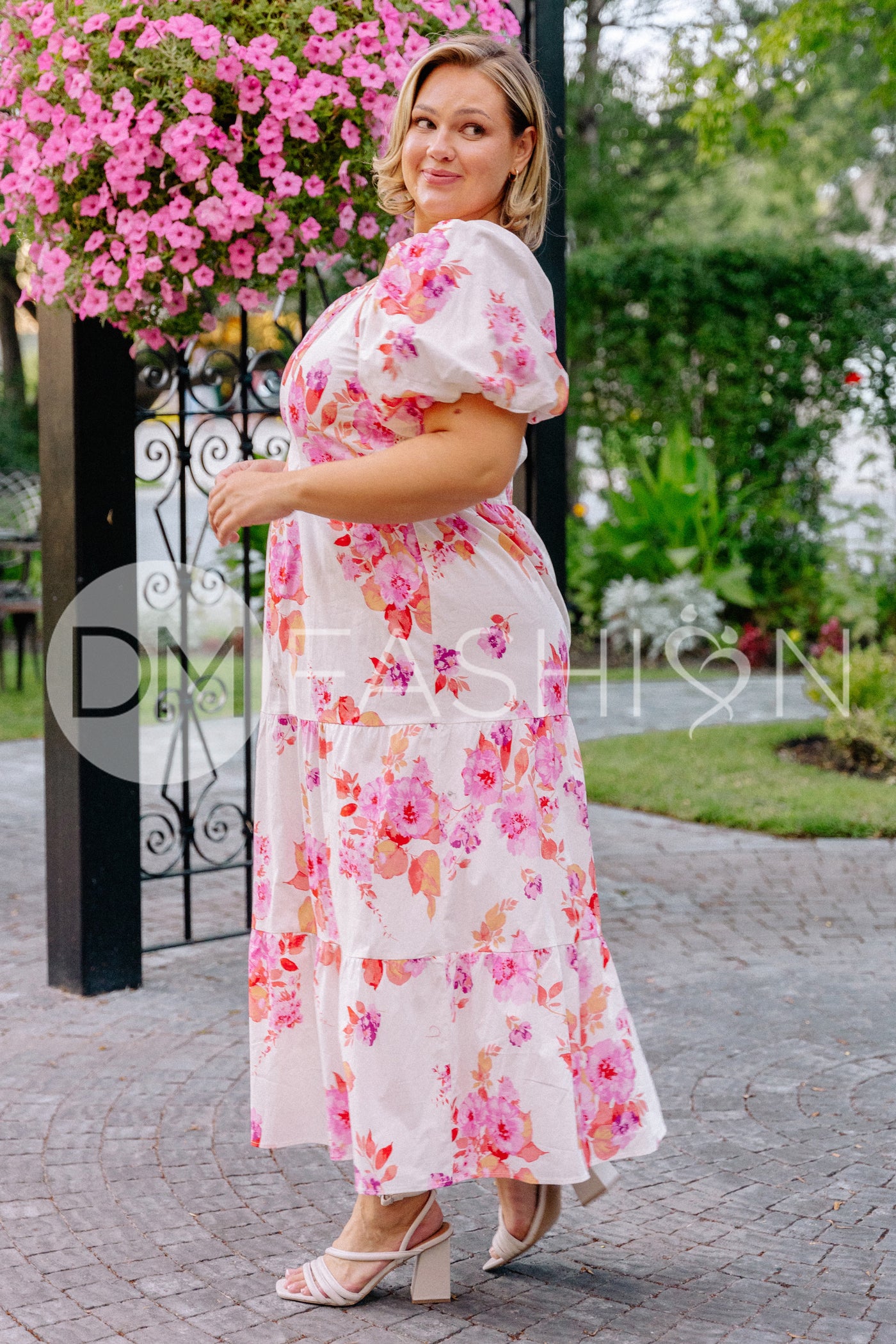 Cassidy Hot Pink Floral Dress - DM Exclusive - Maternity Friendly - Restocked