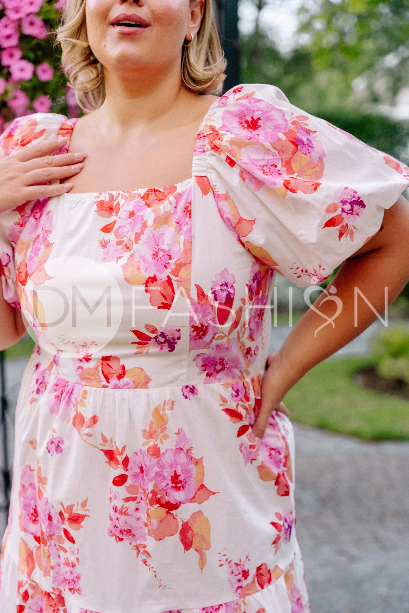 Cassidy Hot Pink Floral Dress - DM Exclusive - Maternity Friendly