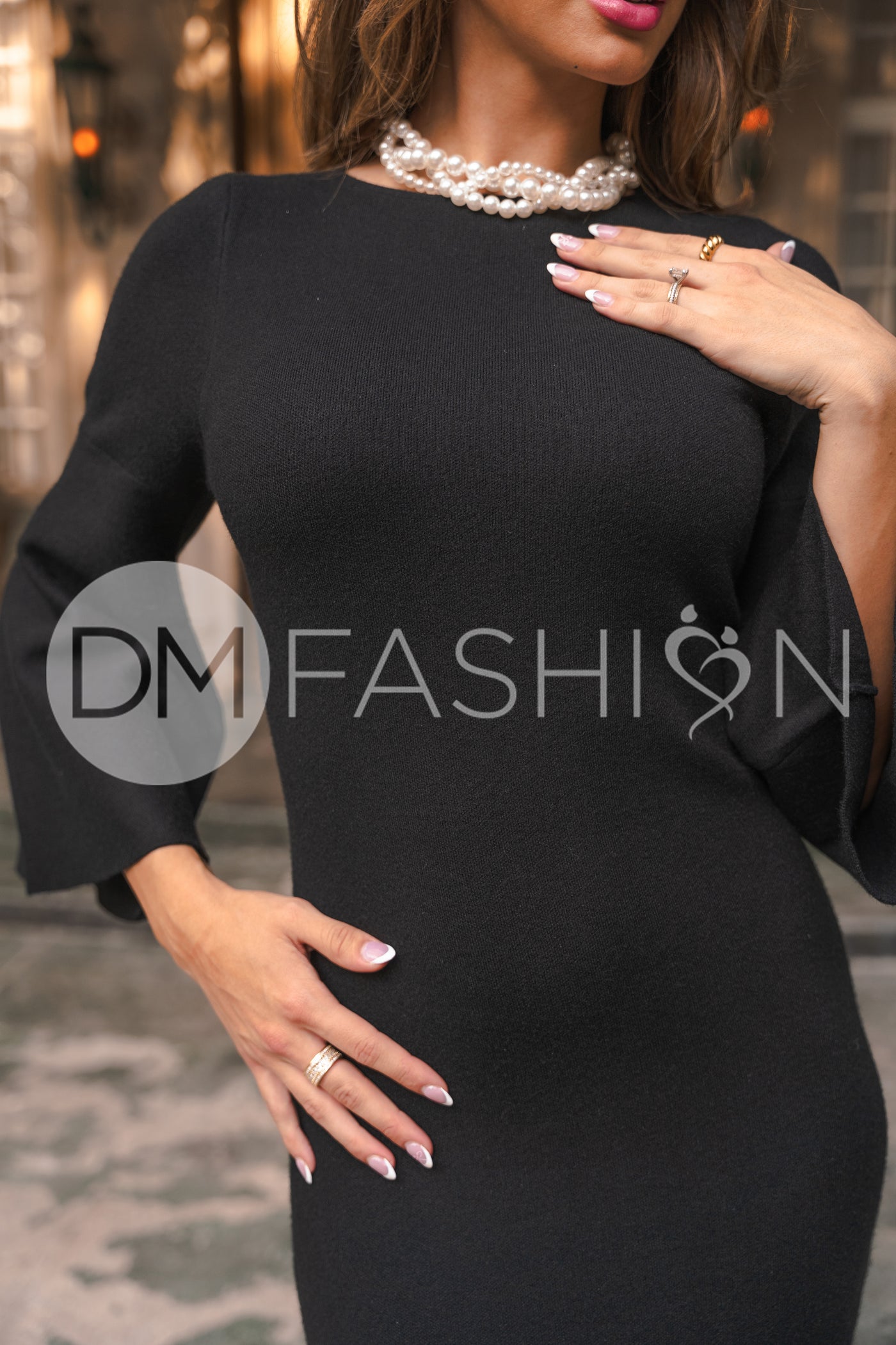 Blakley Black Woven Sheath Dress - DM Exclusive