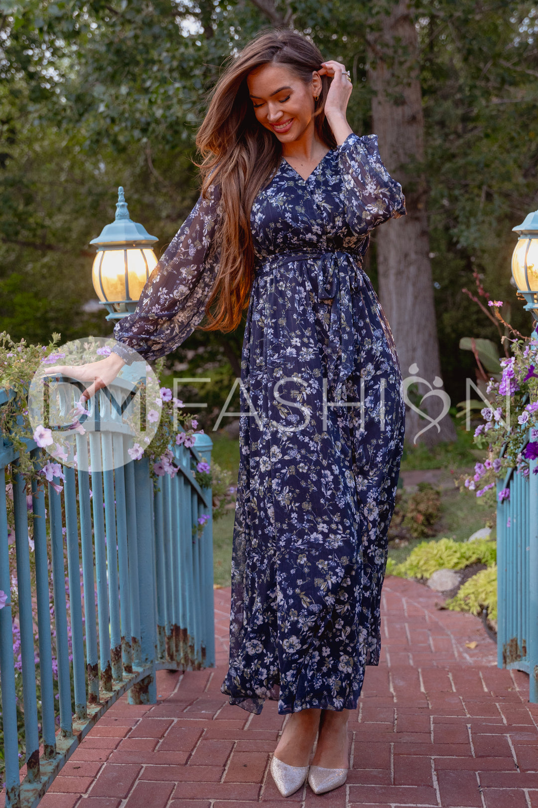 chanel maxi dress Winter Floral Gold Stripe - DM Exclusive Shoe Size:31 RS-06.25.26 Made in Italy Enchanting 1970s Black Evening