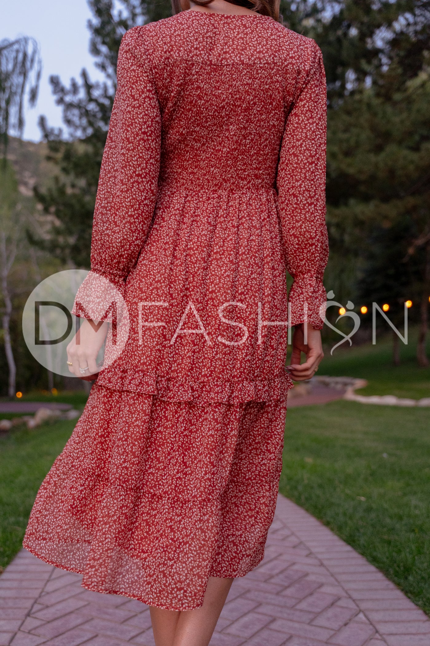 Kennedy Rust Floral Dress - DM Exclusive - Maternity & Nursing Friendly -  Restocked