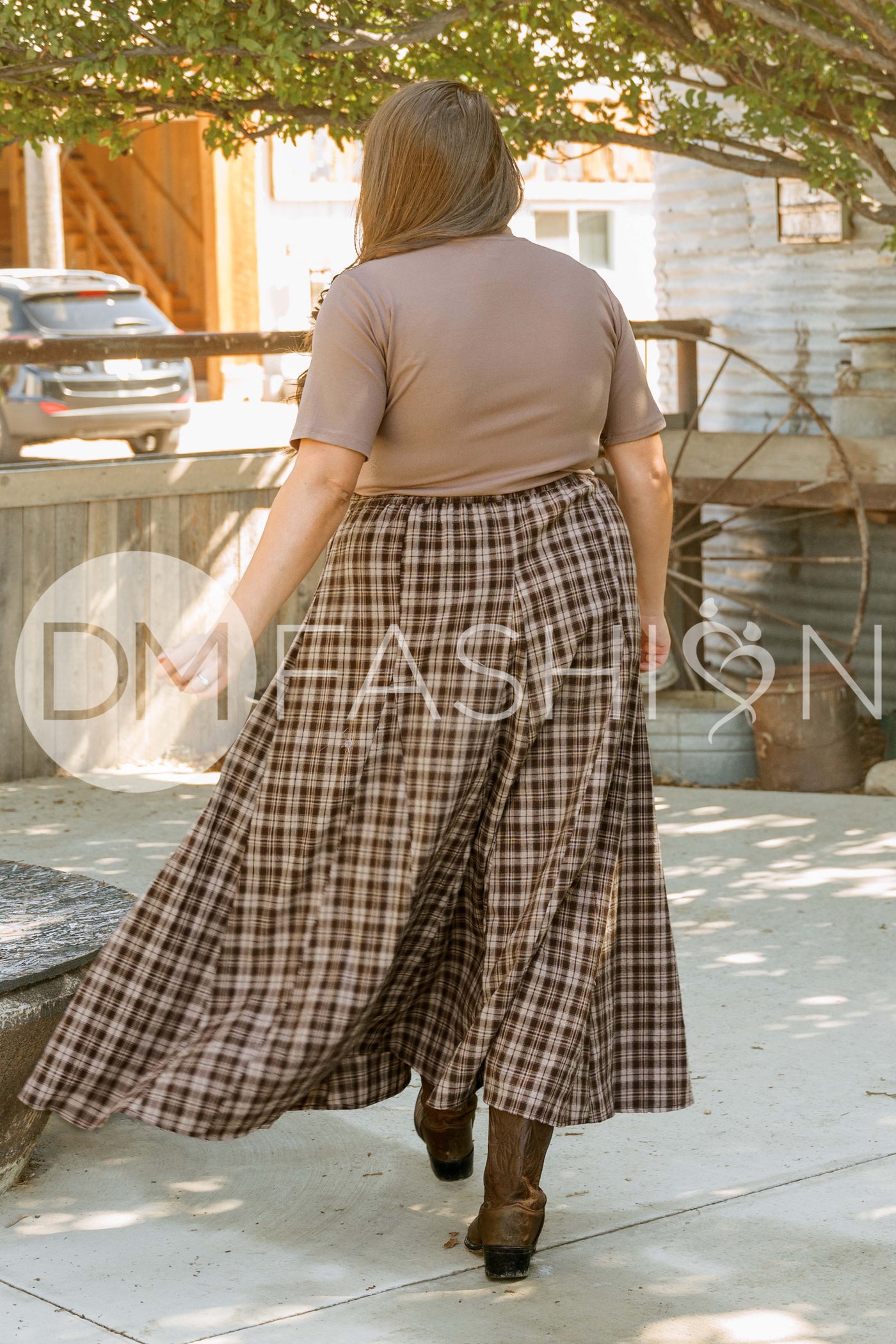 Montana Mocha Plaid Skirt - DM Exclusive – DM Fashion