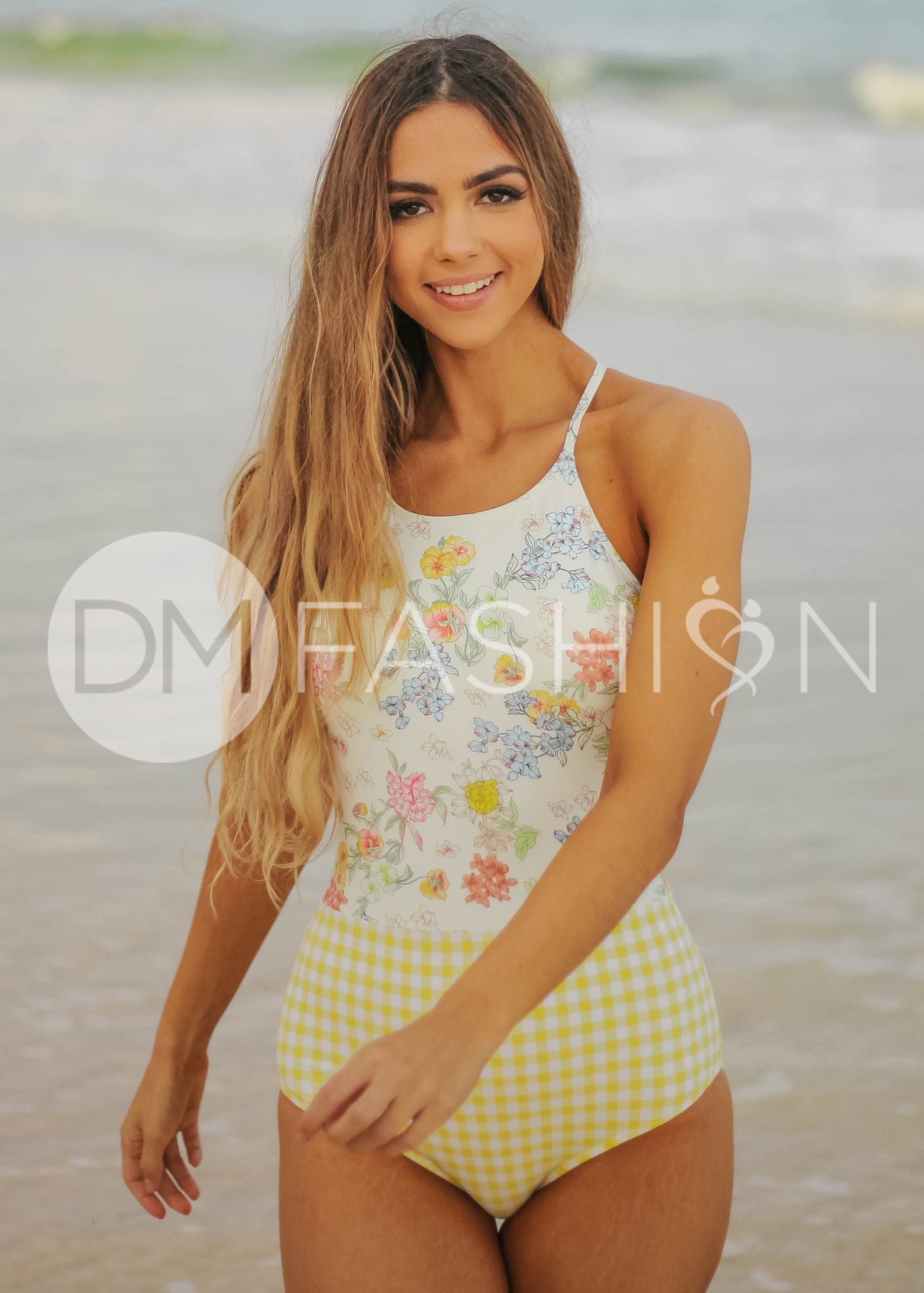 Sailor Back One Piece - Victorian Garden Yellow Gingham