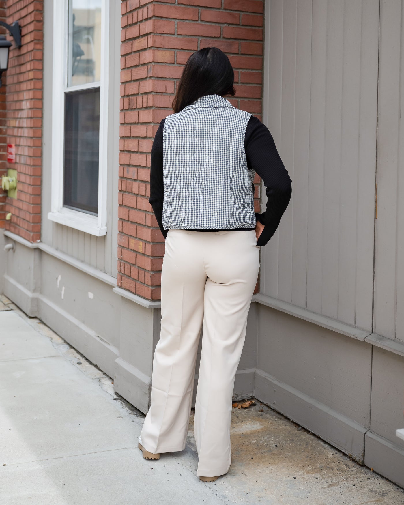 Mary Gingham Puffer Vest