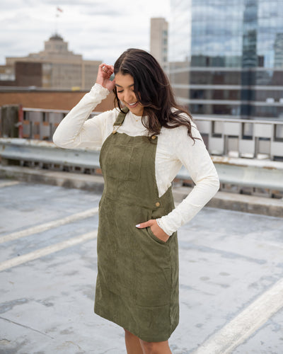 Stella Corduroy Overall Dress