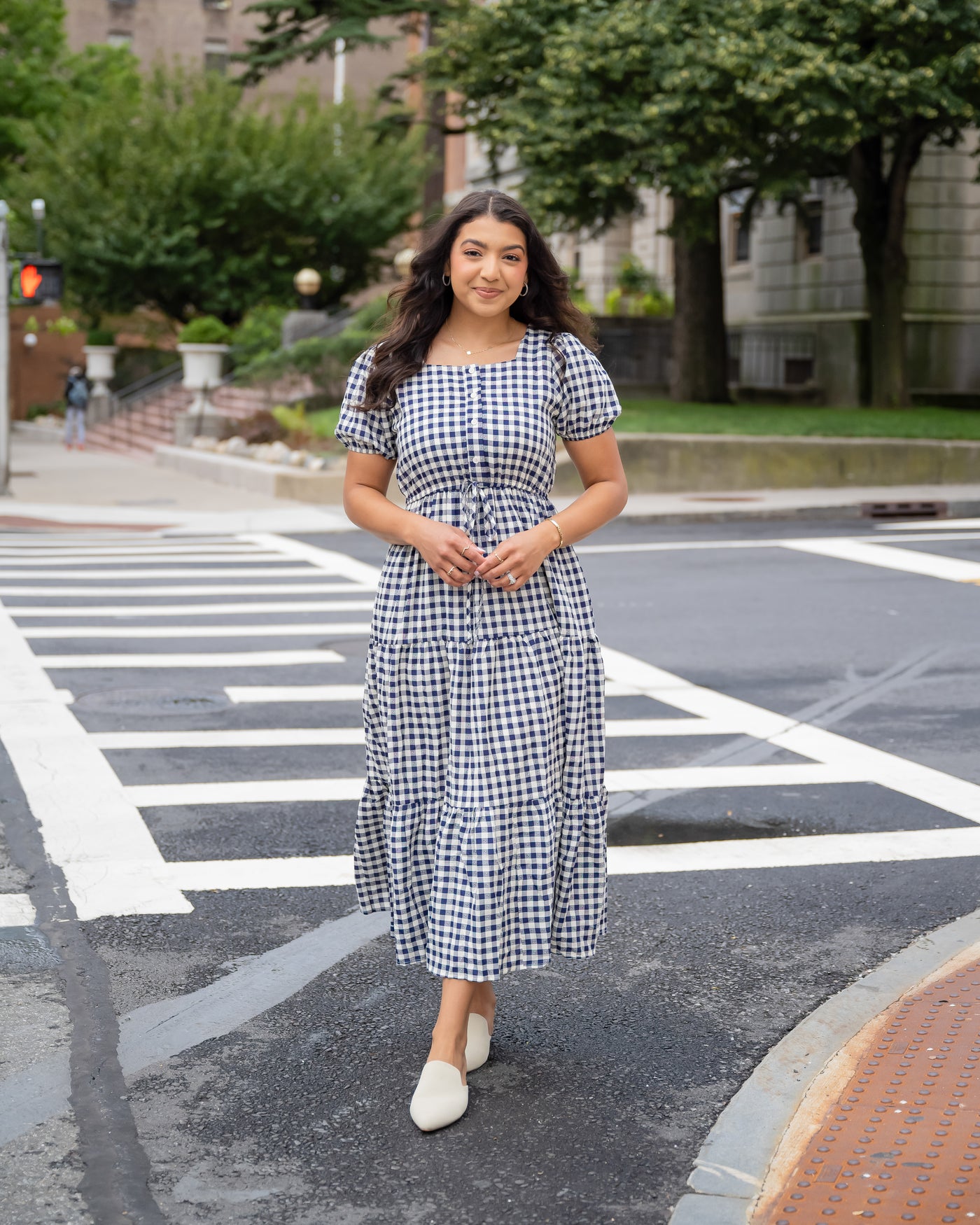 Summer Days Gingham Swiss Dot Dress - FINAL FEW - FINAL SALE