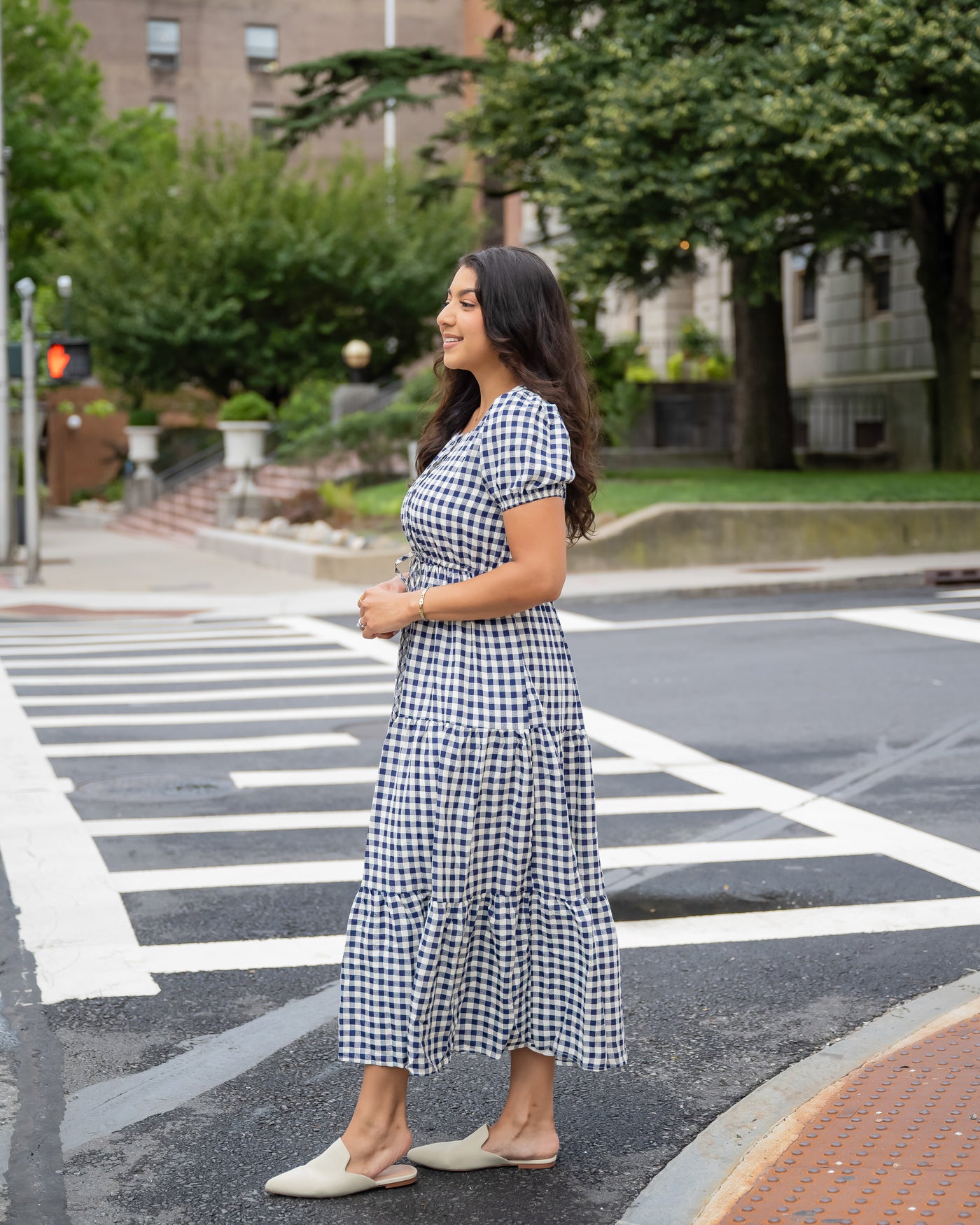 Summer Days Gingham Swiss Dot Dress - FINAL FEW - FINAL SALE