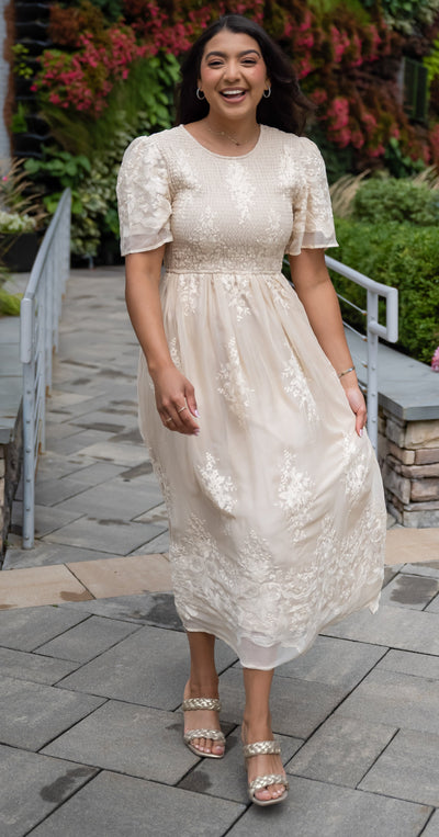 Karli Smocked Embroidered Dress - FINAL FEW - FINAL SALE