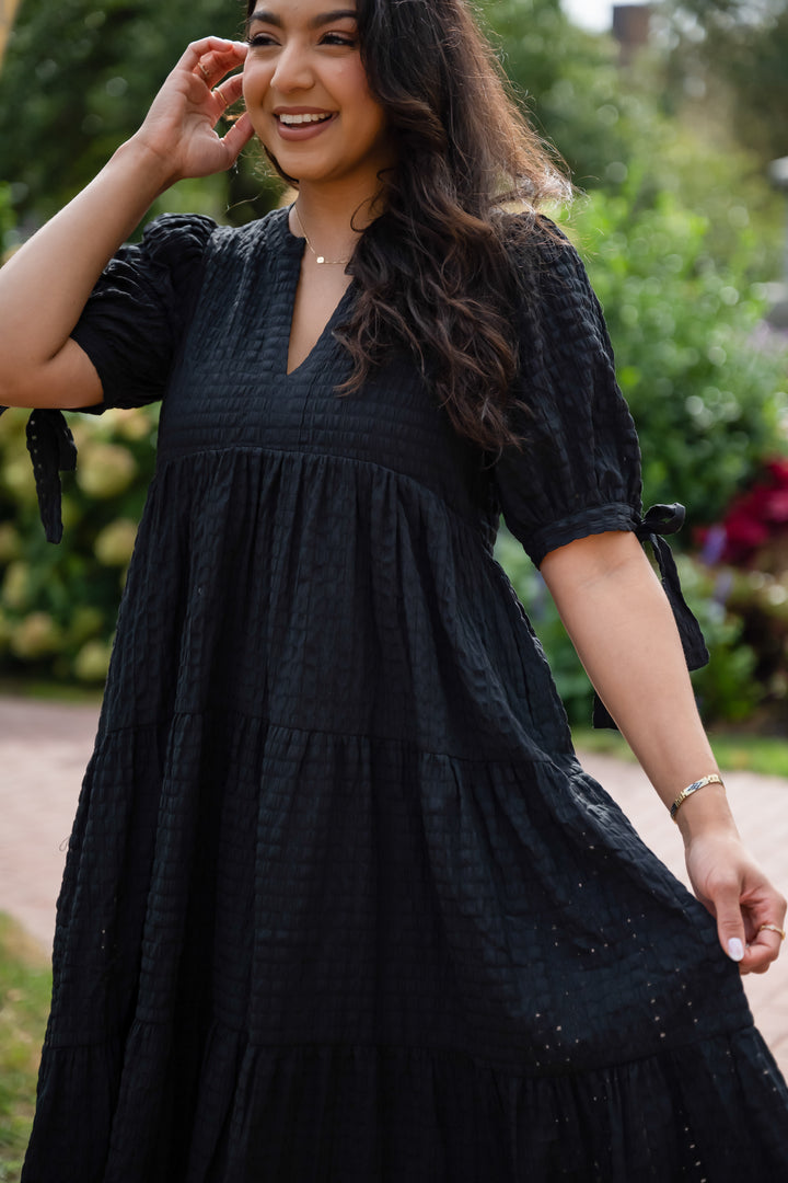 Samantha Black English Factory Dress - FINAL SALE – DM Fashion