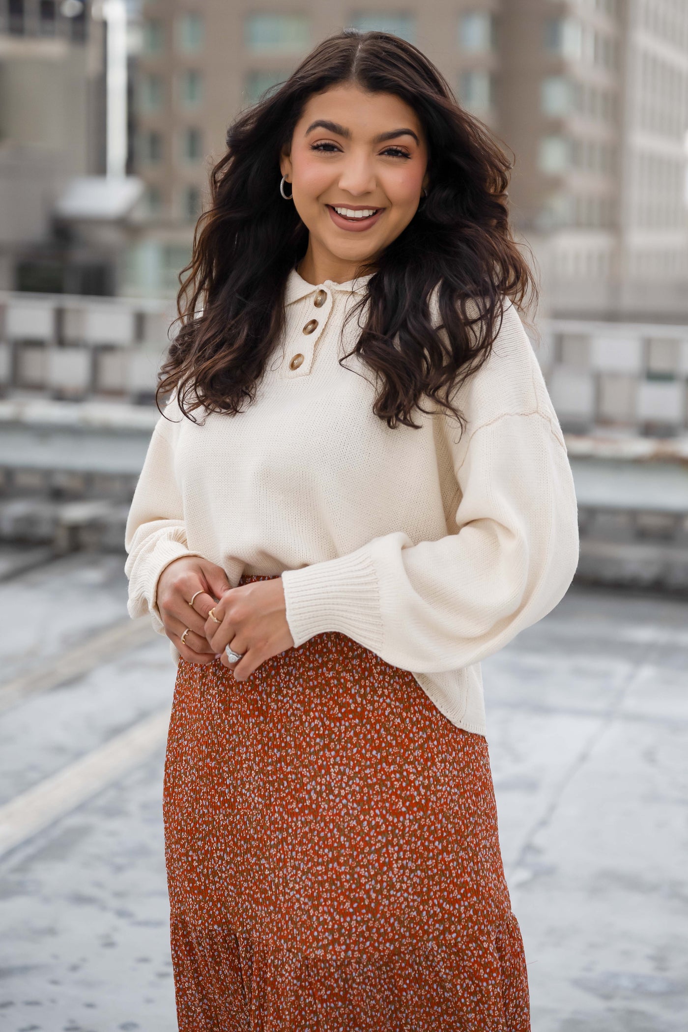 Easy On Me Ecru Sweater - FINAL SALE
