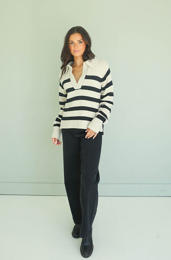 Before You Go Stripe Sweater