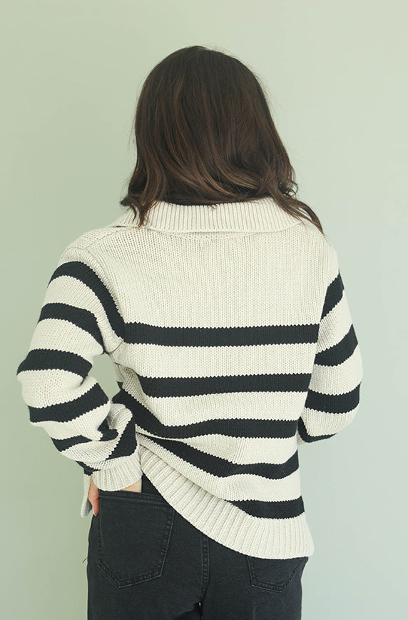 Before You Go Stripe Sweater