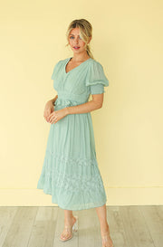 Dina Seafoam Midi Dress- FINAL SALE