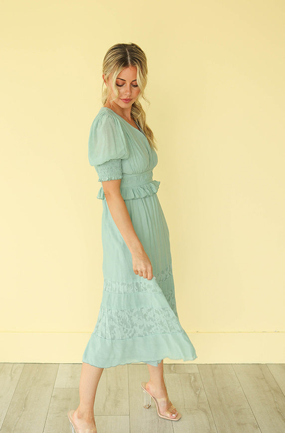 Dina Seafoam Midi Dress