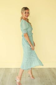 Dina Seafoam Midi Dress- FINAL SALE