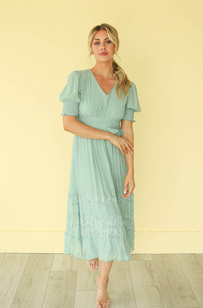 Dina Seafoam Midi Dress - FINAL SALE - FINAL FEW