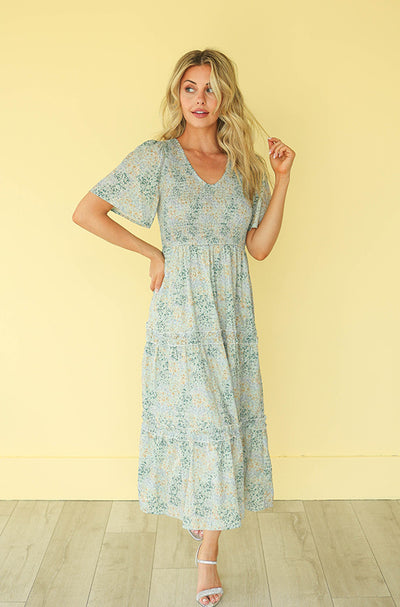 Rosalina Floral Midi Dress - Final Sale