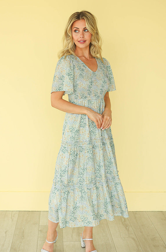 Rosalina Floral Midi Dress - Final Sale