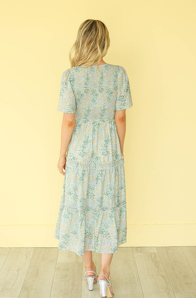 Rosalina Floral Midi Dress - Final Sale