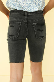 Now and Then Black Bermuda Shorts