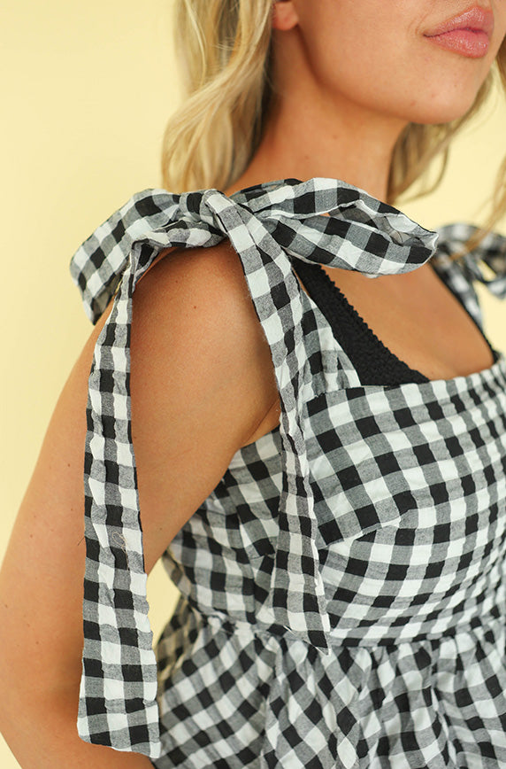 Good Times Black Gingham Set