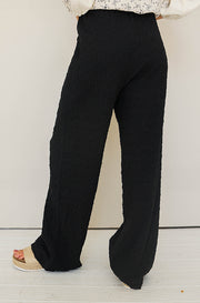 In Motion Black Textured Knit Pant