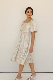Reece Gold/Silver Midi Dress
