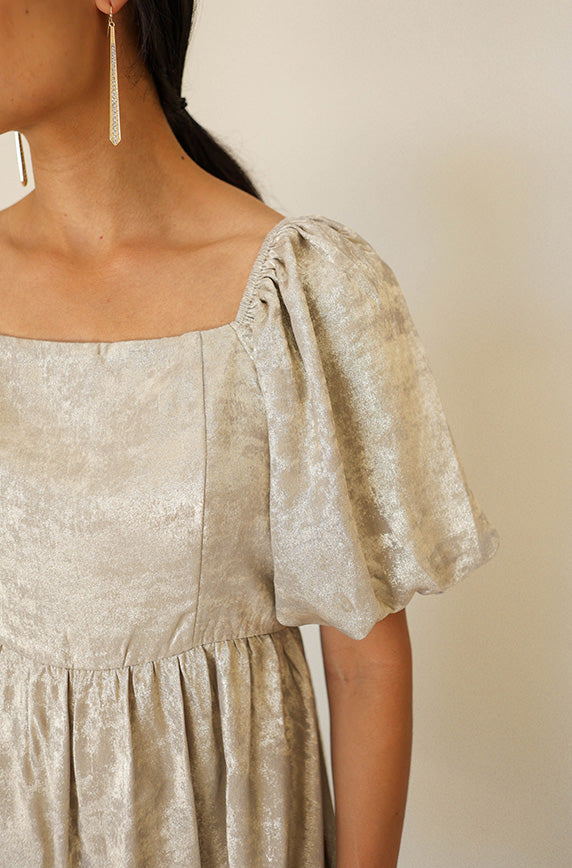 Reece Gold/Silver Midi Dress - Maternity Friendly