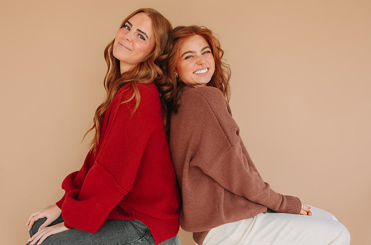 Cozy Oversized Red Sweater