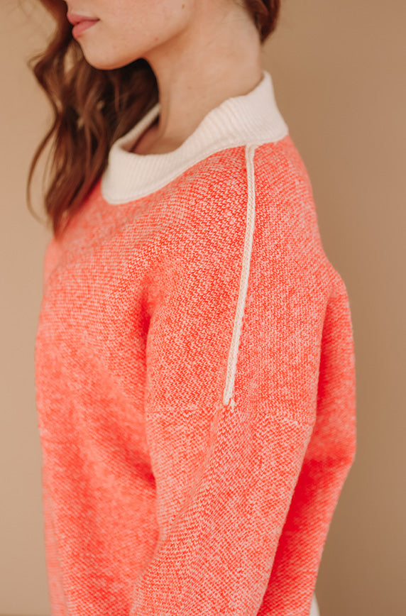 Can't Hardly Wait Coral Sweater-FINAL SALE