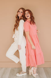 Melbourne Vanilla Utility Jumpsuit - Nursing Friendly