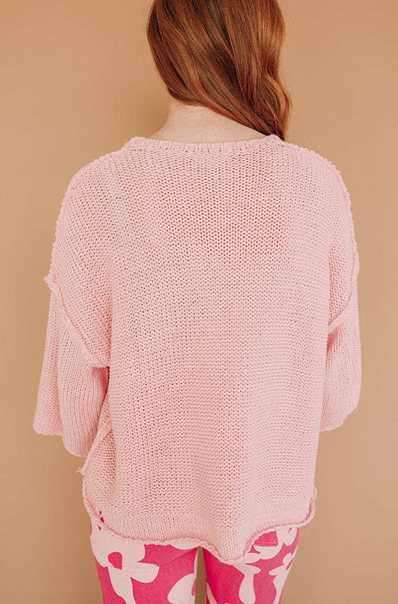 Shape of You Blush Sweater-FINAL SALE
