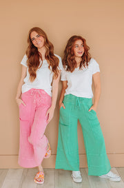 Easy living Barbie Pink Mineral Washed Pant