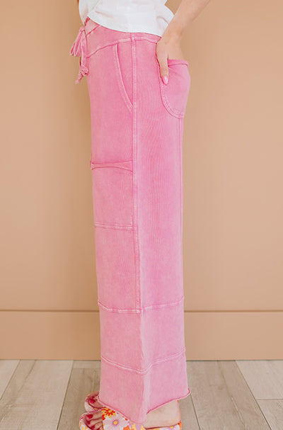 Easy living Barbie Pink Mineral Washed Pant - FINAL FEW