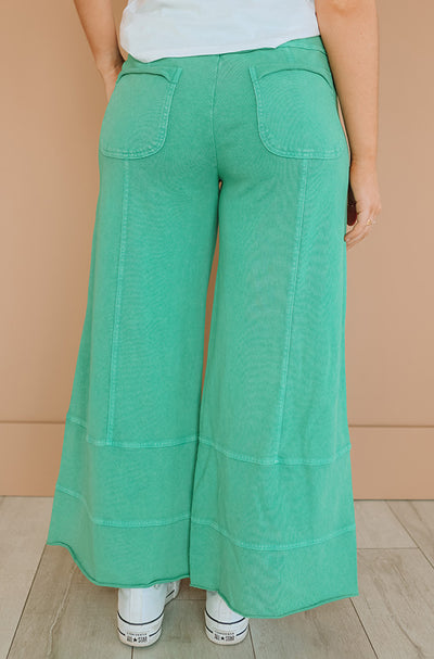 Easy Living Emerald Mineral Washed Pants - Restocked