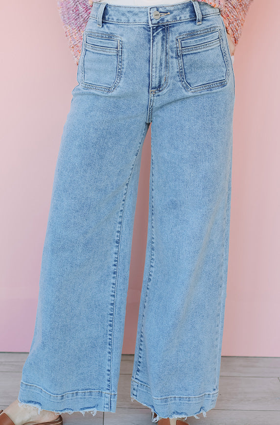 All The Time Light Wash High Rise Jeans