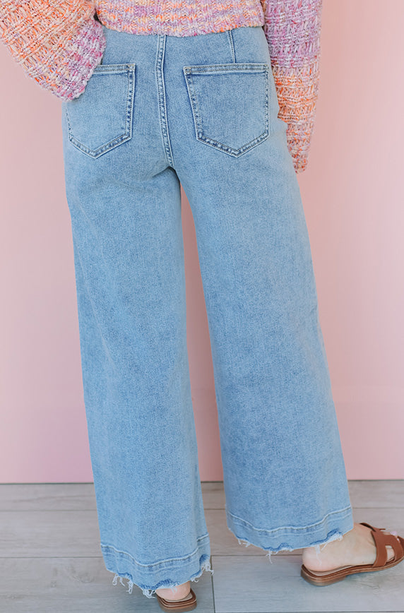 All The Time Light Wash High Rise Jeans