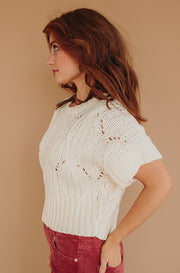 On the Bright Side Cream Knit Sweater