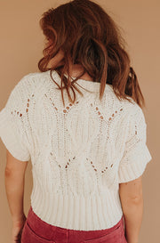 On the Bright Side Cream Knit Sweater