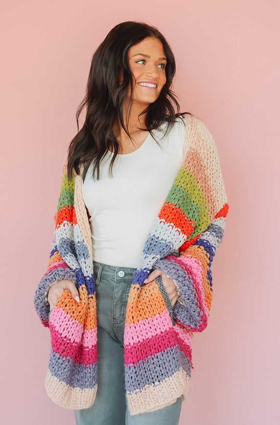 Shades Of Happiness Multi Color Cardigan