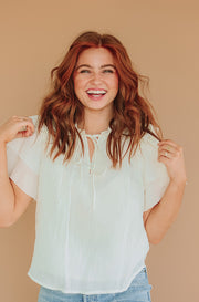 Dream a Little Soft White Top