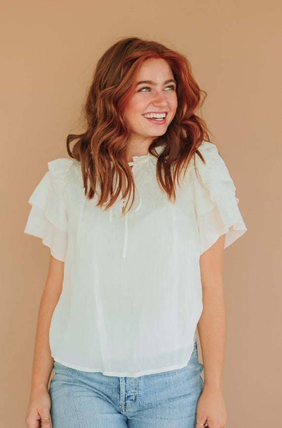 Dream a Little Soft White Top