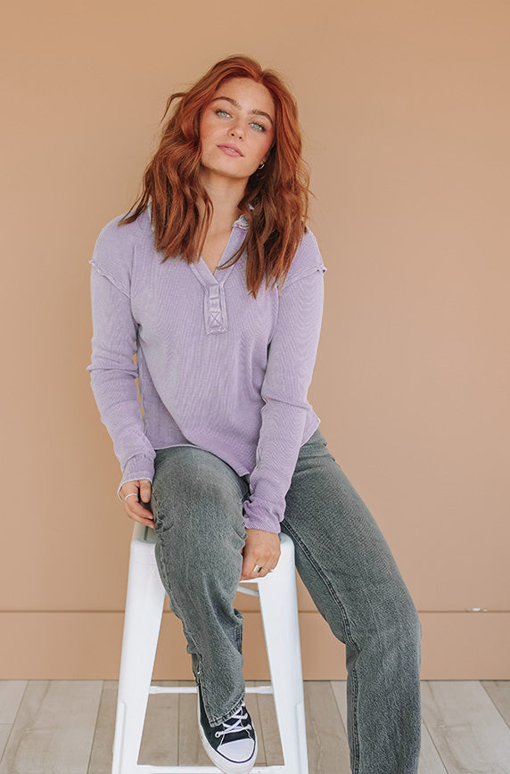 All That Matters Lilac Mineral Washed Top - FINAL FEW