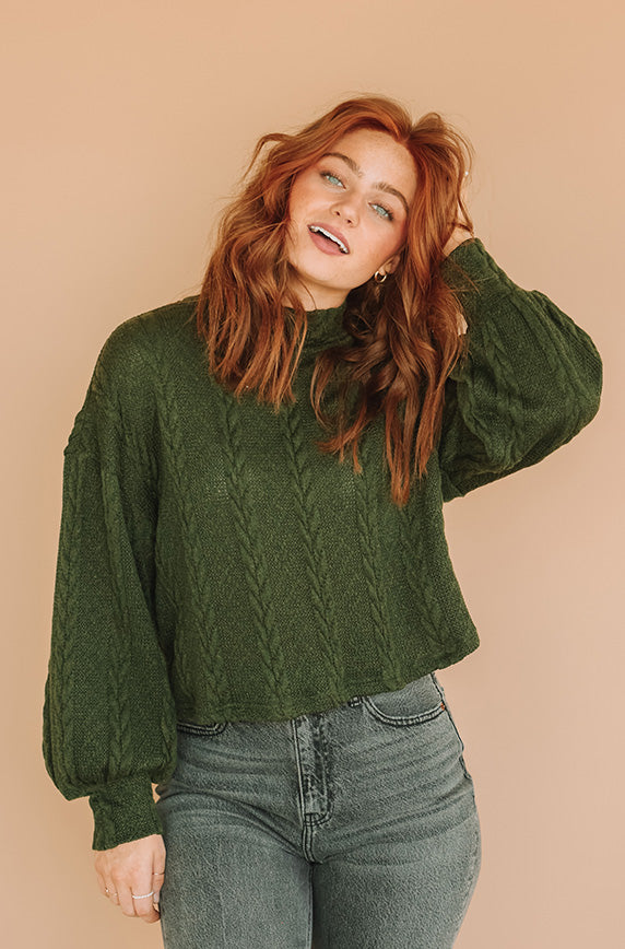 Everdeen Olive Sweater - FINAL SALE - FINAL FEW