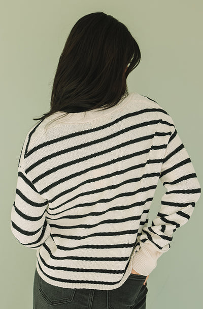 Hung Up Black Striped Cardigan - Restocked - Final Few