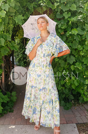 Aurora Periwinkle Floral Dress - DM Exclusive - Nursing Friendly - Maternity Friendly